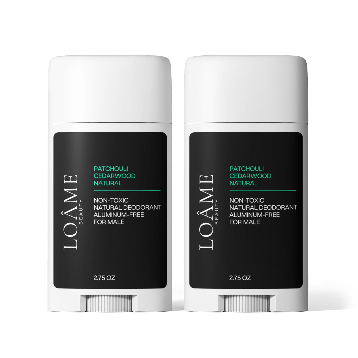 2 Pack Non-toxic Natural Deodorant, Aluminum-Free for Men