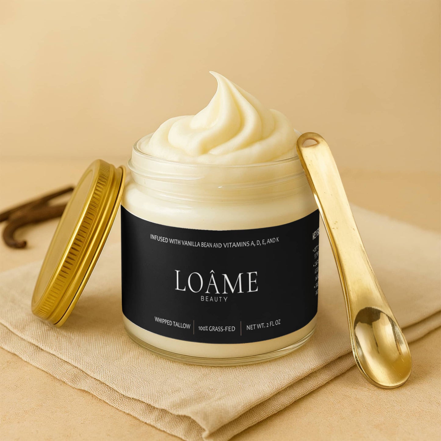 LOÂME Whipped Grass-Fed Tallow Balm with Vanilla Bean